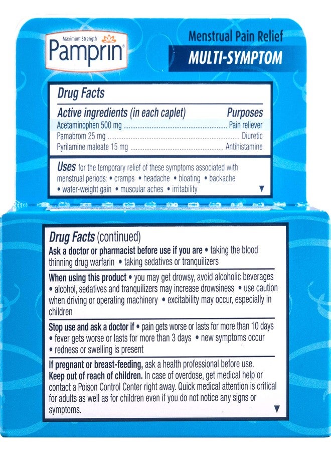 Pamprin Multi-Symptom Caplets 40 Caplets (Pack of 4) - Image 2